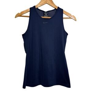 Nike Pro Navy Mesh Tank Top Women’s XS Dri-Fit Training Running Shirt